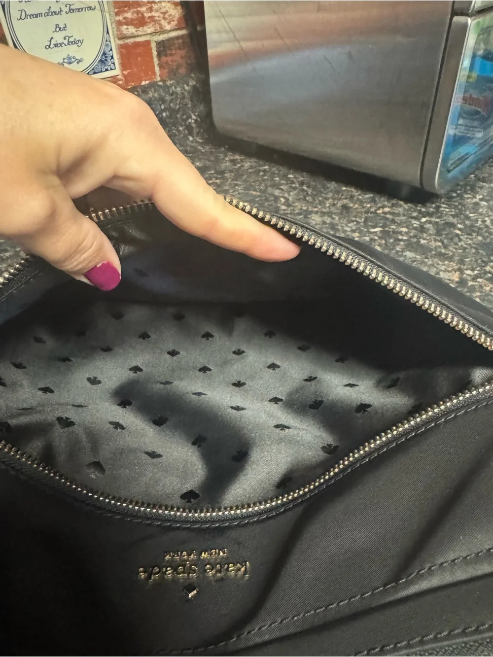 Kate Spade New York Black Nylon Laptop Bag Briefcase Work Travel Case
